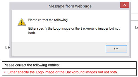 Logo and Backgroung error