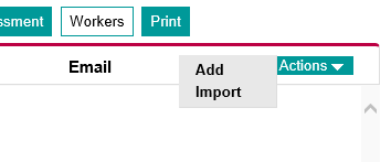 Worker Import Drop Down